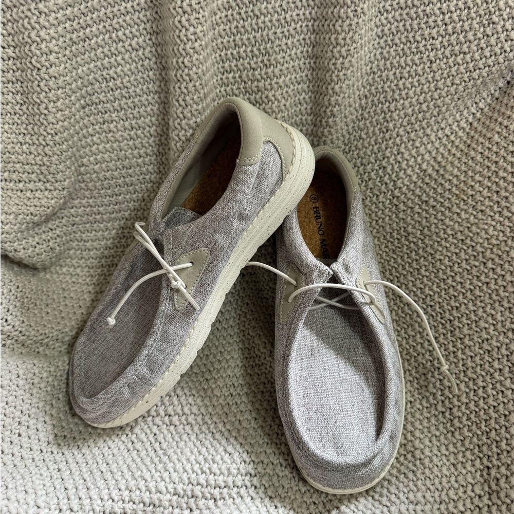 Bruno Marc Women’s Slip-on Loafers Casual Brown/White Mottled and Taupe,‎ Size 8